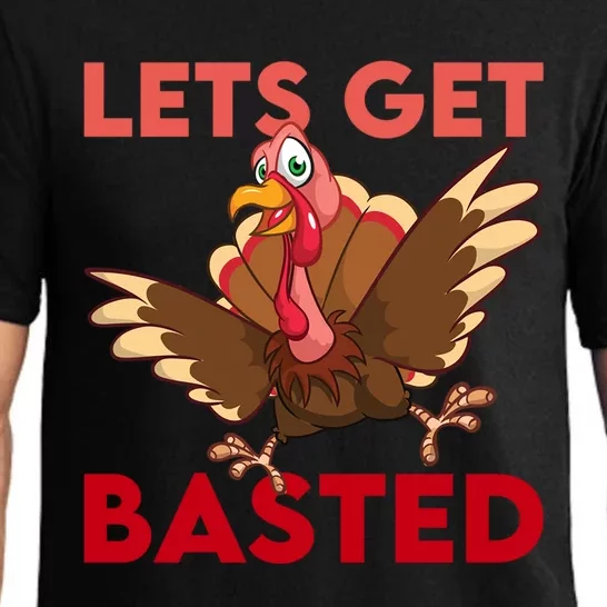 Lets Get Basted Dancingturkey Thanksgiving Turkey Gift Great Gift Pajama Set