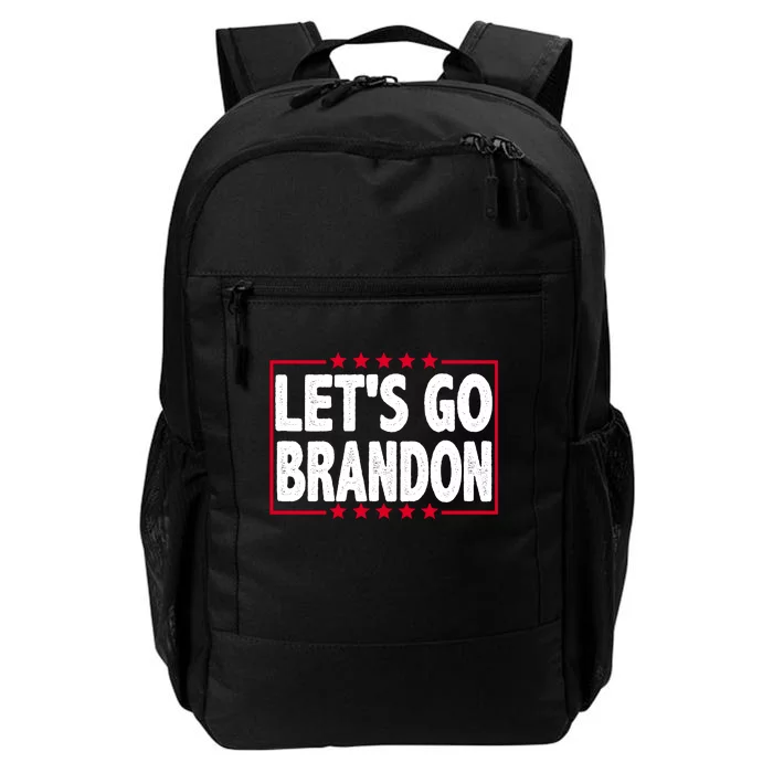 Let's Go Brandon Boxed Logo FJB Biden Chant Daily Commute Backpack