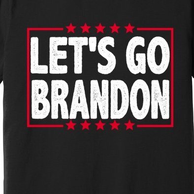 Let's Go Brandon Boxed Logo FJB Biden Chant Premium T-Shirt