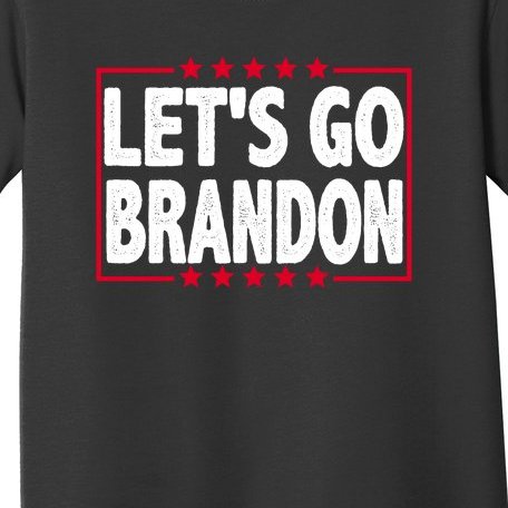 Let's Go Brandon Boxed Logo FJB Biden Chant Toddler T-Shirt