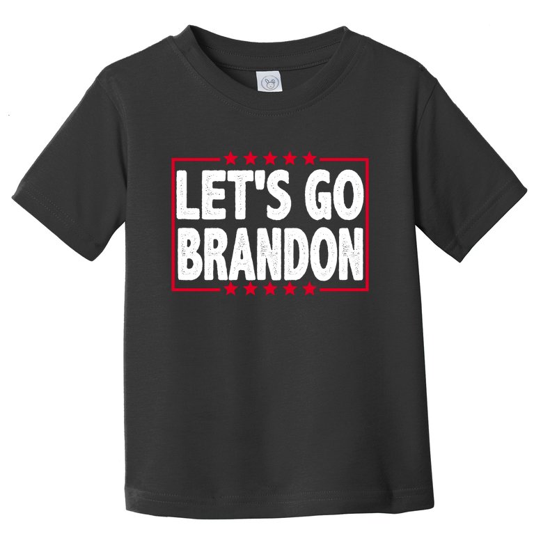Let's Go Brandon Boxed Logo FJB Biden Chant Toddler T-Shirt