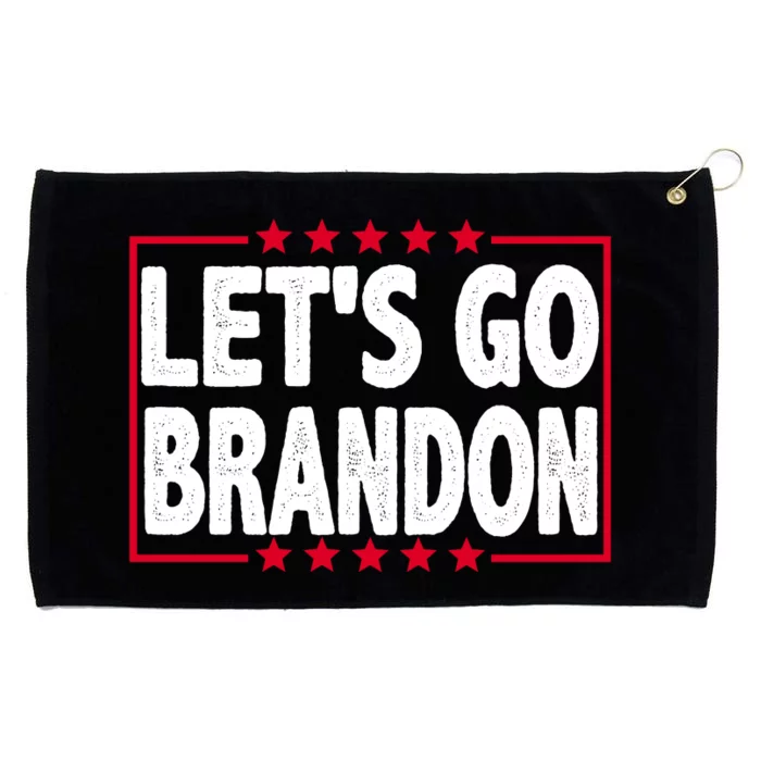 Let's Go Brandon Boxed Logo FJB Biden Chant Grommeted Golf Towel