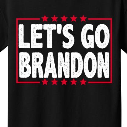 Let's Go Brandon Boxed Logo FJB Biden Chant Kids T-Shirt