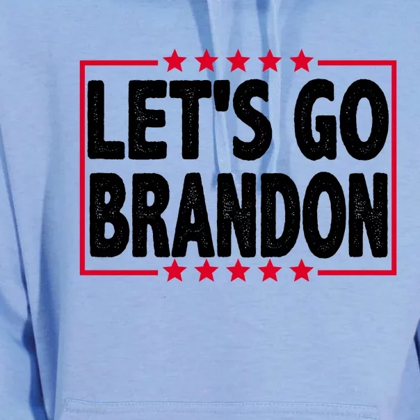 Let's Go Brandon Boxed Logo FJB Biden Chant Unisex Surf Hoodie