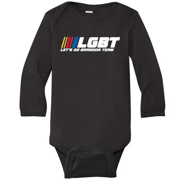 Lets Go Brandon, Let's Go Brandon Team, LGBT, FJB Baby Long Sleeve Bodysuit