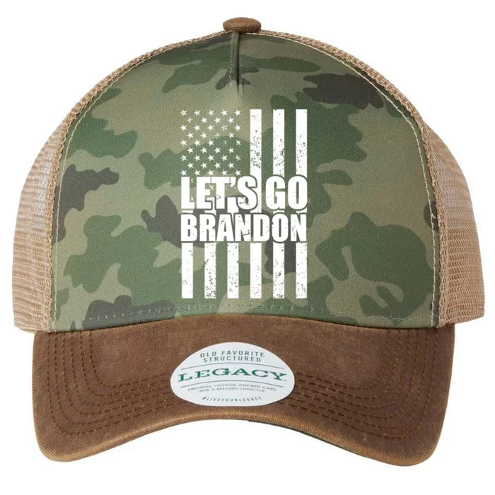 Let's Go Brandon Vintage American Flag Legacy Tie Dye Trucker Hat