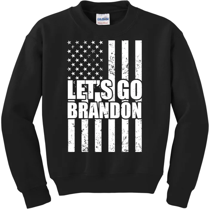 Let's Go Brandon Vintage American Flag Kids Sweatshirt