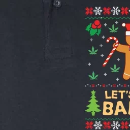 Lets Get Baked Cookie Weed Xmas Ugly Christmas Sweater Softstyle Adult Sport Polo