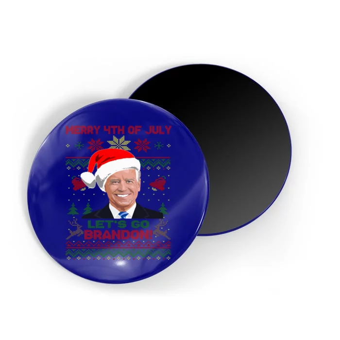 LetS Go Brandon Anti Biden Trump Santa Biden Ugly Christmas Gift Magnet