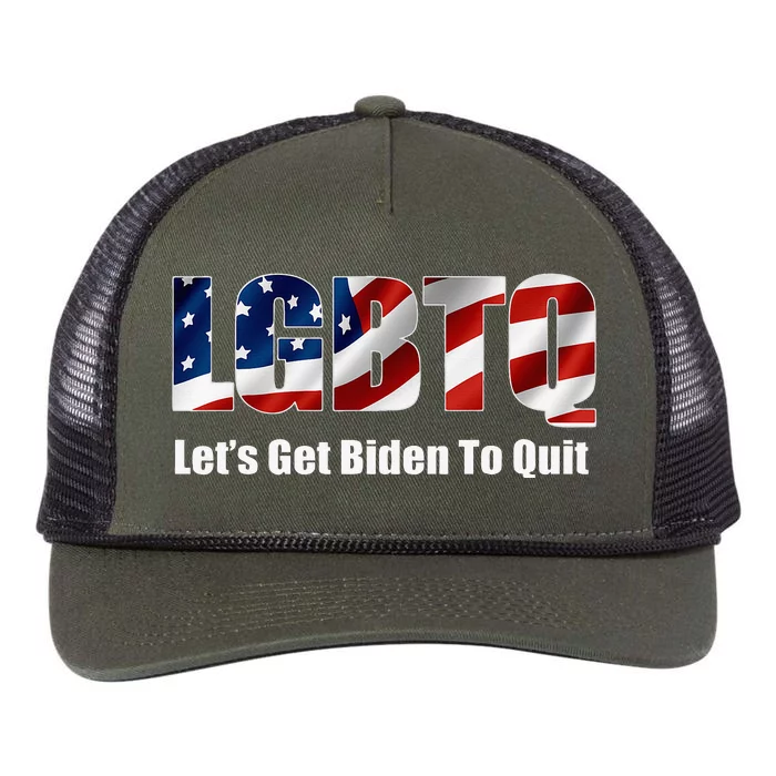 LetS Get Biden To Quite Retro Rope Trucker Hat Cap