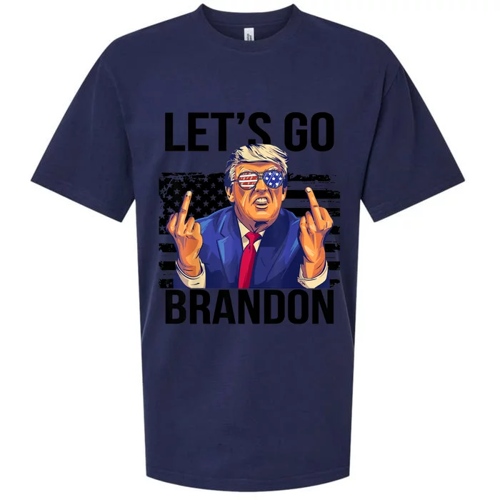 Let's Go Brandon American Flag 4th Of July Trump Sueded Cloud Jersey T-Shirt