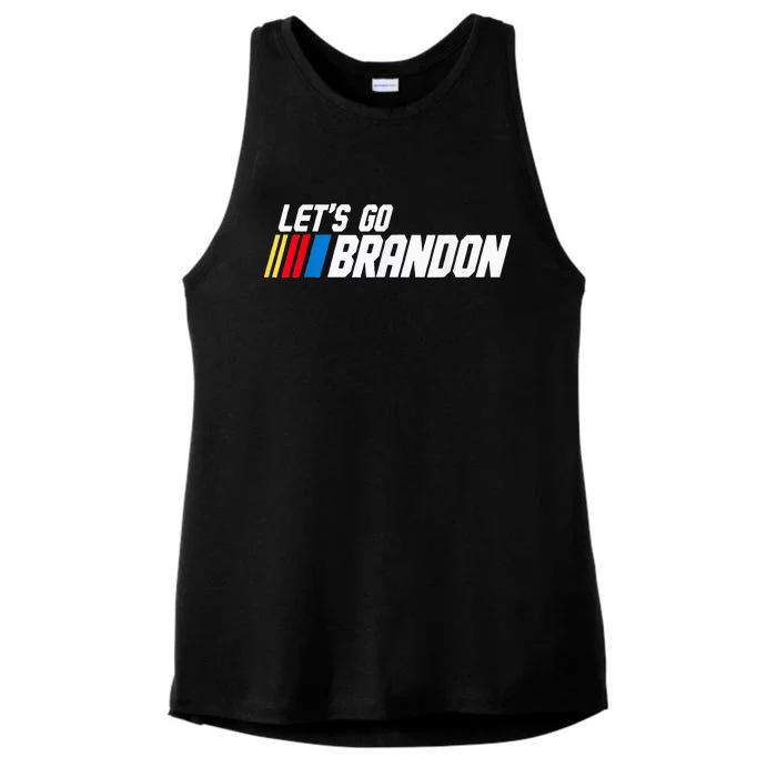 LetS Go Braden Brandon Us Flag Trendy Sarcastic Ladies Tri-Blend Wicking Tank