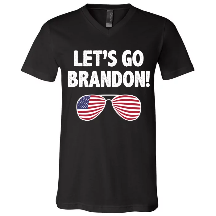 Let's Go Brandon Conservative F Biden Chant V-Neck T-Shirt