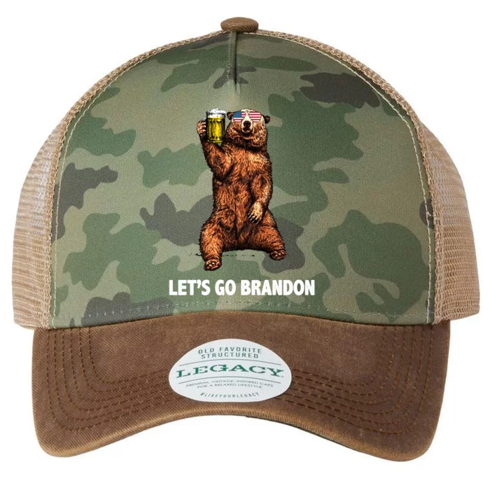 Let's Go Brandon Cheers American Bear Legacy Tie Dye Trucker Hat