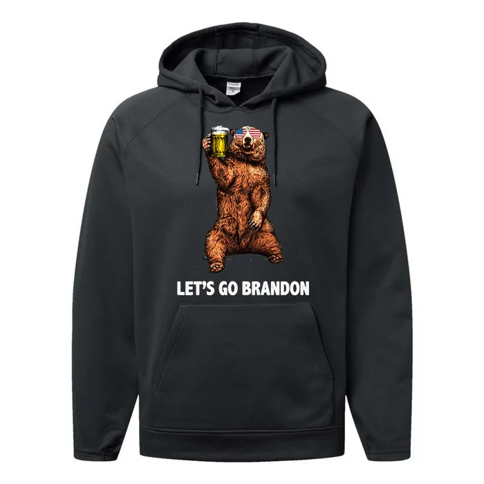 Let's Go Brandon Cheers American Bear Performance Fleece Hoodie