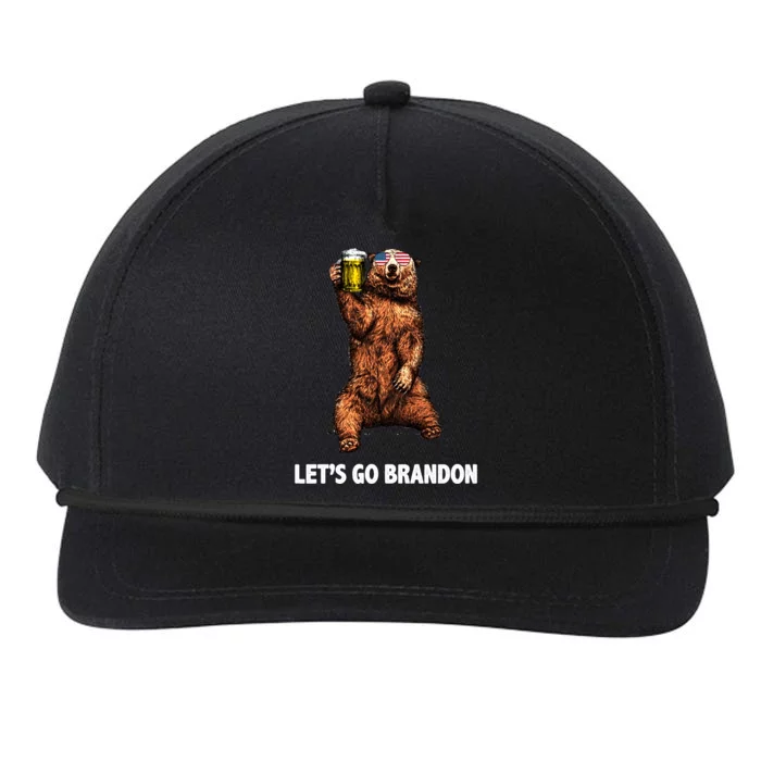 Let's Go Brandon Cheers American Bear Snapback Five-Panel Rope Hat