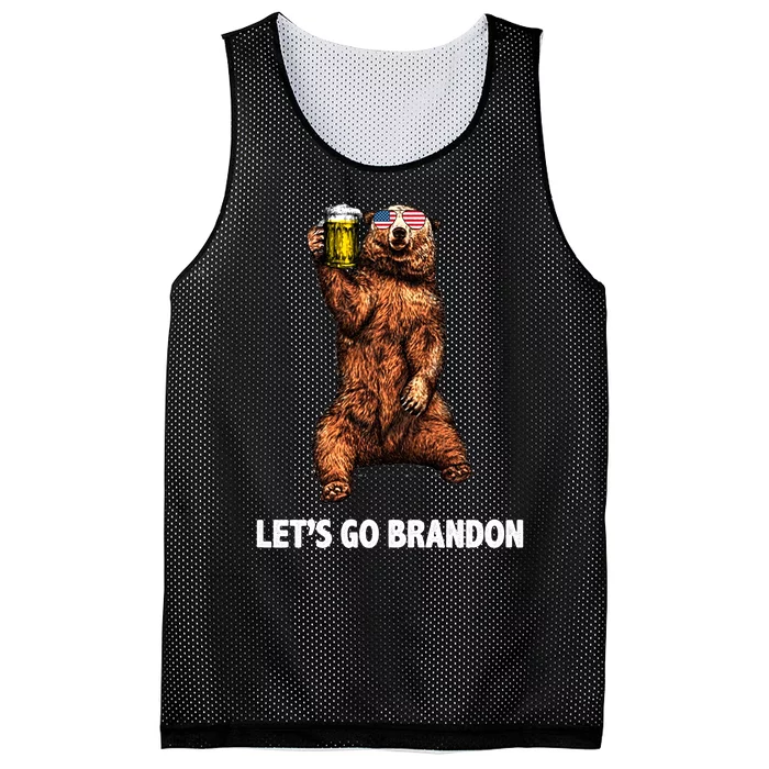 Let's Go Brandon Cheers American Bear Mesh Reversible Basketball Jersey Tank