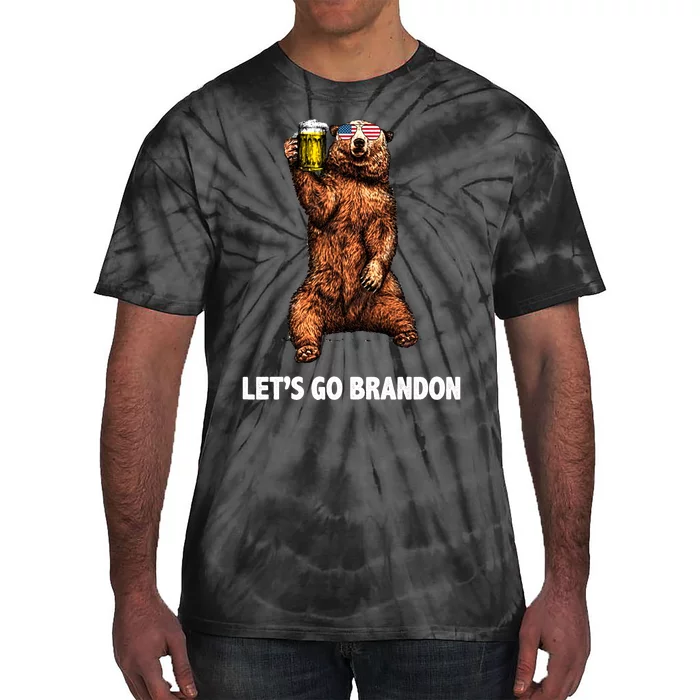 Let's Go Brandon Cheers American Bear Tie-Dye T-Shirt