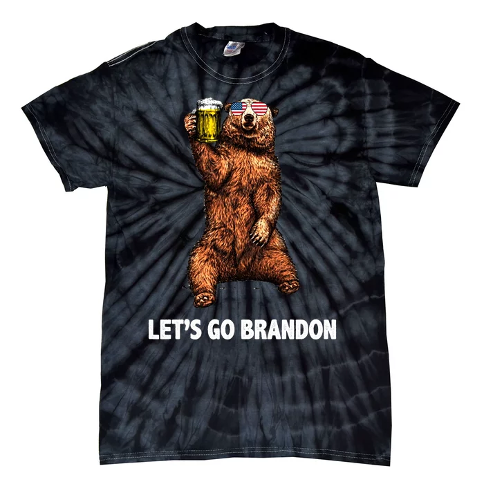 Let's Go Brandon Cheers American Bear Tie-Dye T-Shirt