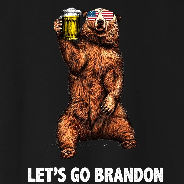 Let's Go Brandon Cheers American Bear Women's Crop Top Tee