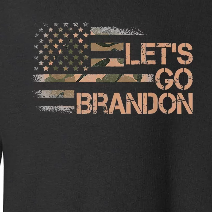 LetS Go Brandon Lets Go Brandon Camouflage Toddler Sweatshirt