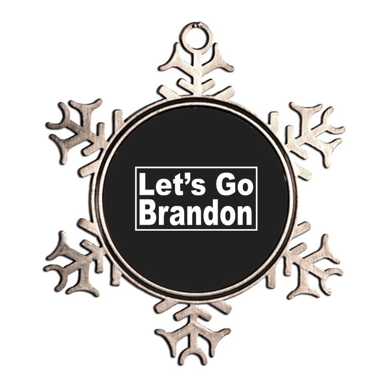 Let's Go Brandon Joe Biden Chant Metallic Star Ornament