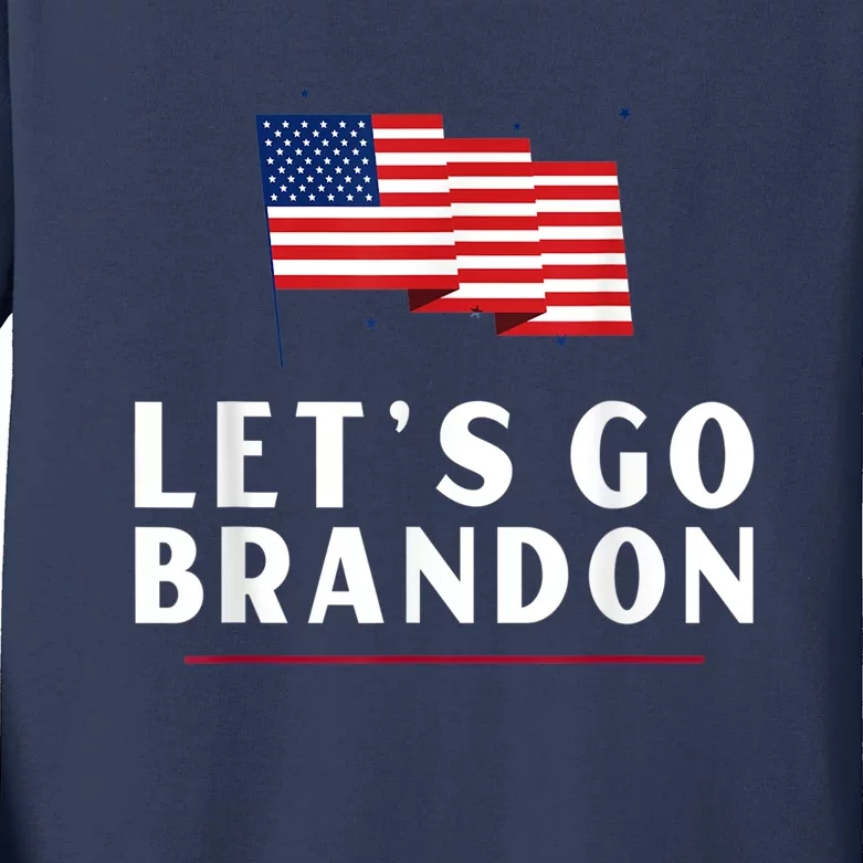 Lets Go Brandon Shirt Funny Trending Lets Go Brandon Meme Kids Long Sleeve Shirt