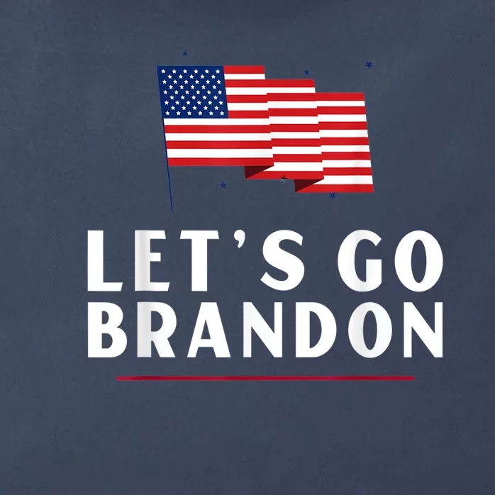 Lets Go Brandon Shirt Funny Trending Lets Go Brandon Meme Zip Tote Bag