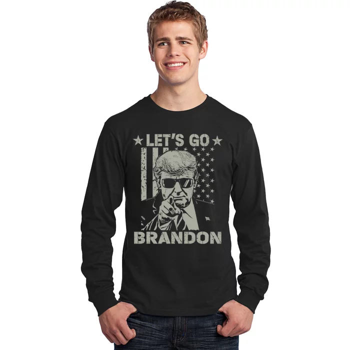 LetS Go Braden Brandon Us Flag Funny Trendy Sarcastic Long Sleeve Shirt