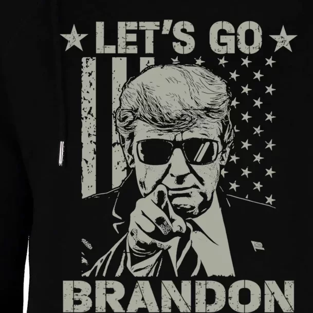 LetS Go Braden Brandon Us Flag Funny Trendy Sarcastic Womens Funnel Neck Pullover Hood