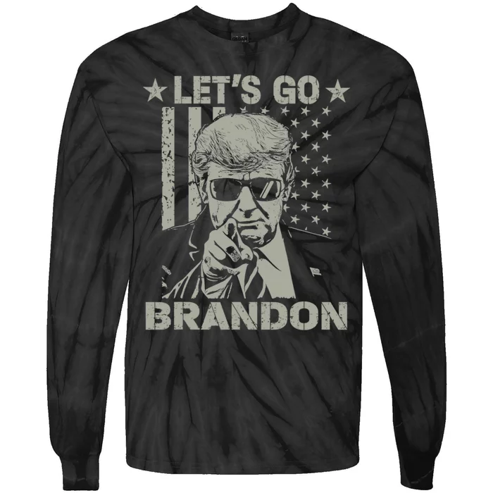 LetS Go Braden Brandon Us Flag Funny Trendy Sarcastic Tie-Dye Long Sleeve Shirt