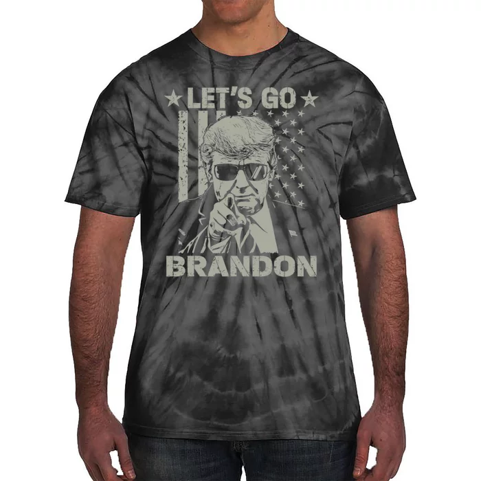 LetS Go Braden Brandon Us Flag Funny Trendy Sarcastic Tie-Dye T-Shirt