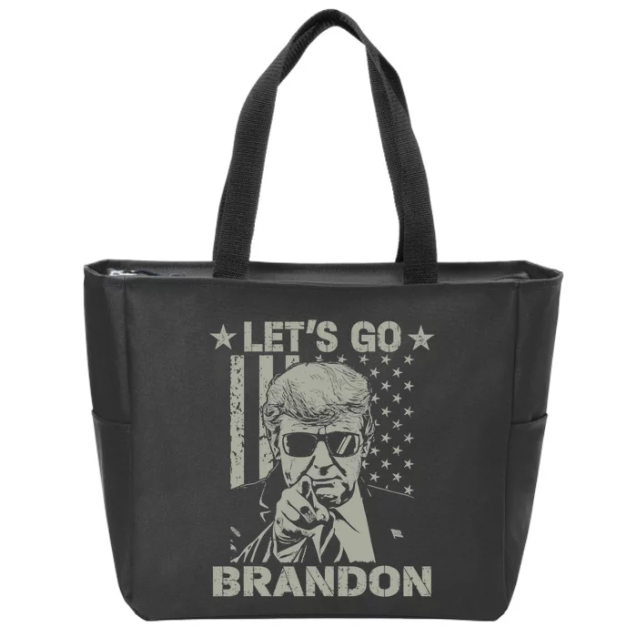 LetS Go Braden Brandon Us Flag Funny Trendy Sarcastic Zip Tote Bag