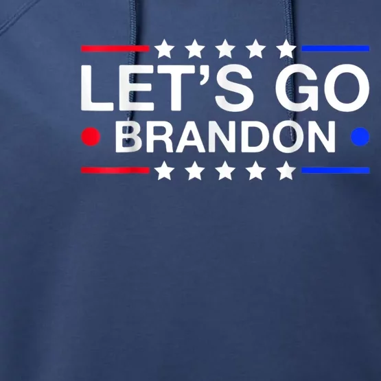 Let's Go Brandon Conservative US Flag Performance Fleece Hoodie