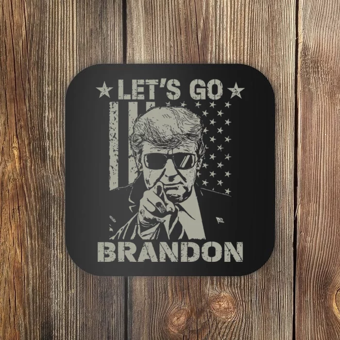 LetS Go Braden Brandon Us Flag Funny Trendy Sarcastic Coaster