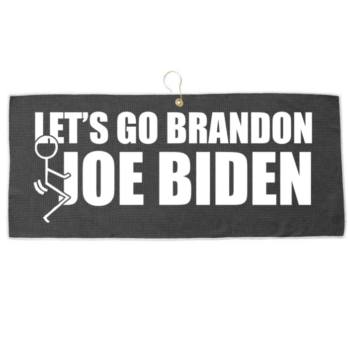 Let's Go Brandon F Joe Biden Funny Large Microfiber Waffle Golf Towel