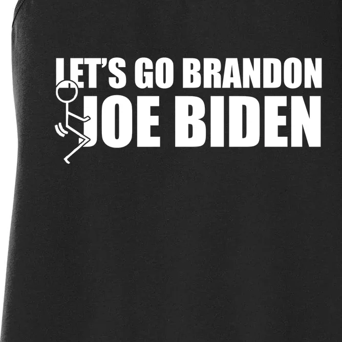 Let's Go Brandon F Joe Biden Funny Women's Racerback Tank