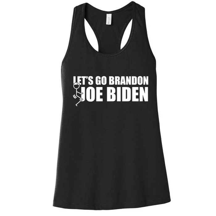 Let's Go Brandon F Joe Biden Funny Women's Racerback Tank