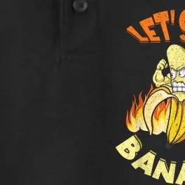 LetS Go Banana Muscle Banana Meme Funny Banana Dry Zone Grid Performance Polo