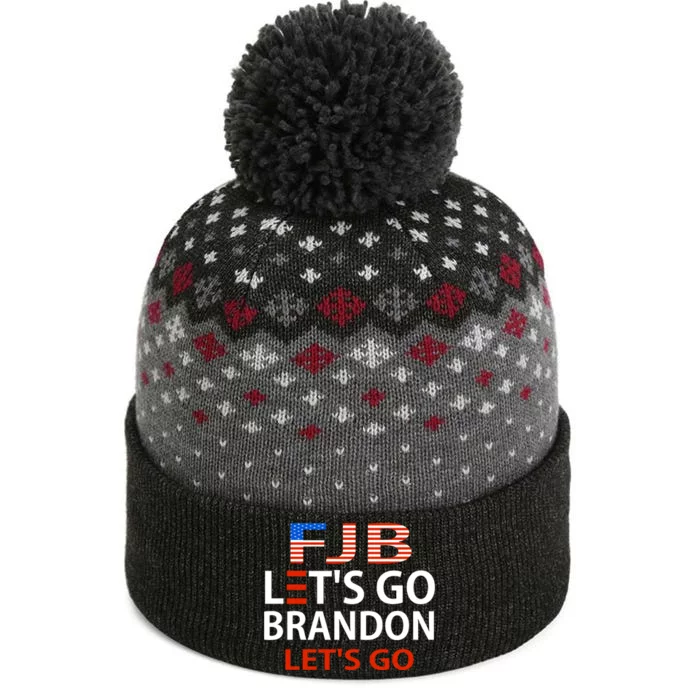 Let's Go Brandon Let's Go The Baniff Cuffed Pom Beanie