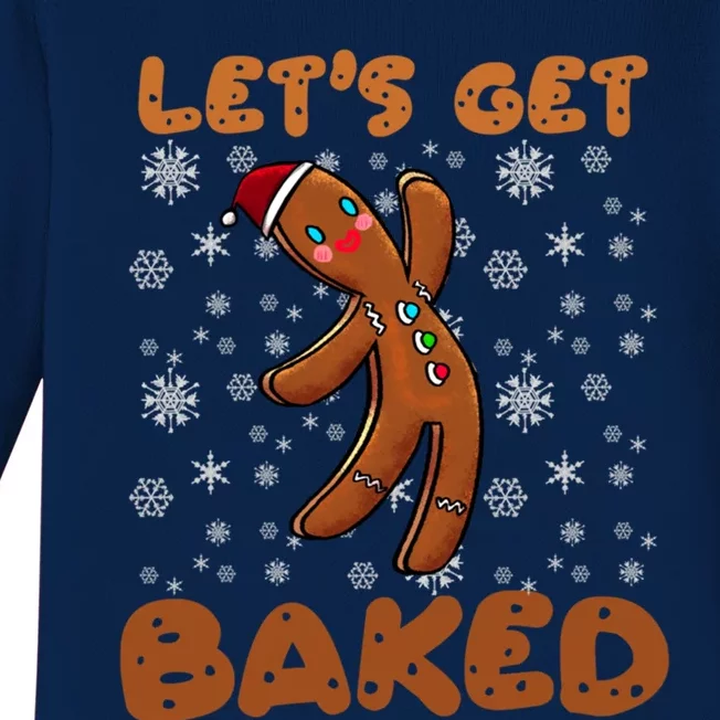 LetS Get Baked Jolly Gingerbread Christmas Cookies Xmas Gift Baby Long Sleeve Bodysuit