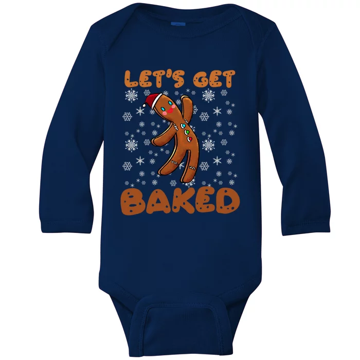 LetS Get Baked Jolly Gingerbread Christmas Cookies Xmas Gift Baby Long Sleeve Bodysuit