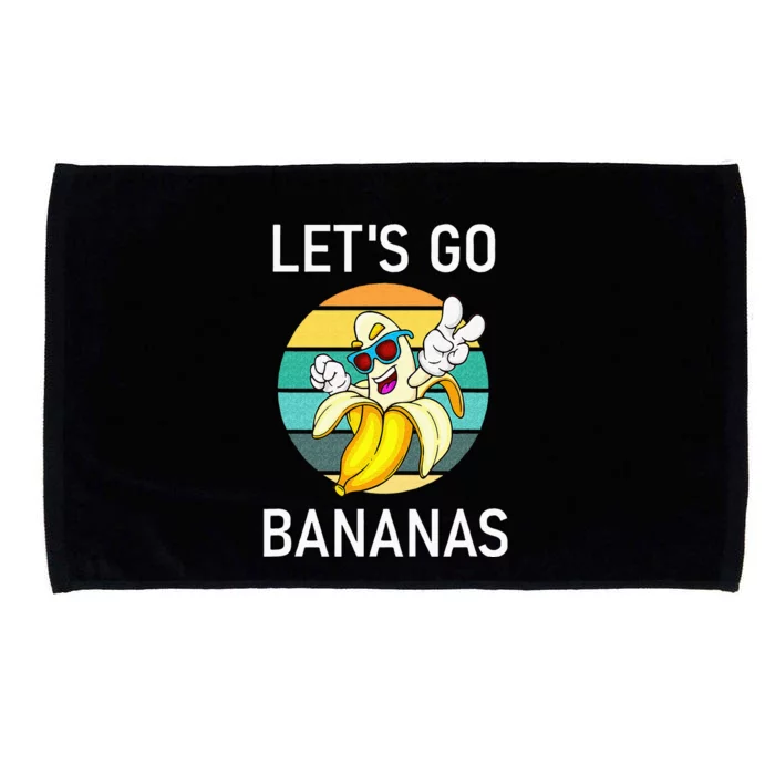 Lets Go Bananas Funny Jokes Sarcastic Sayings Microfiber Hand Towel