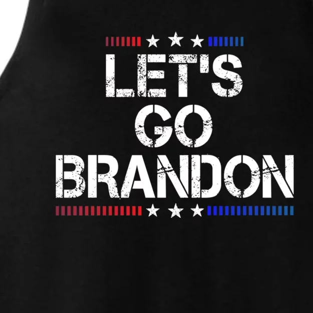 Lets Go Brandon Funny Trendy Sarcastic Lets Go Brandon Ladies Tri-Blend Wicking Tank