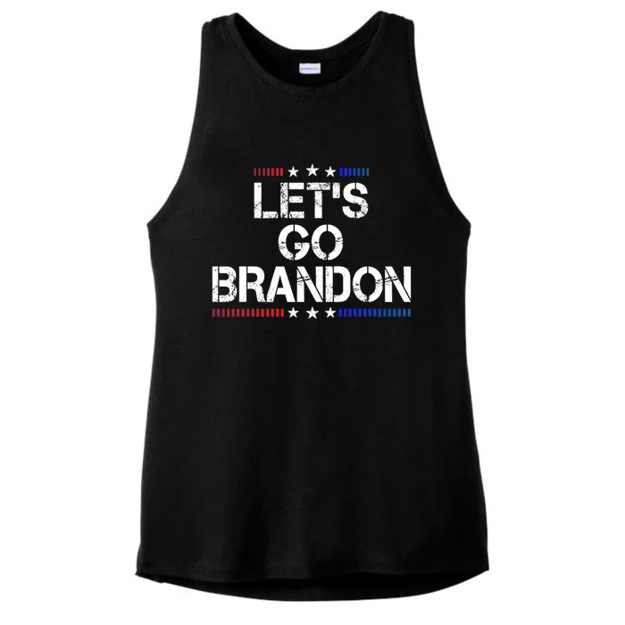 Lets Go Brandon Funny Trendy Sarcastic Lets Go Brandon Ladies Tri-Blend Wicking Tank