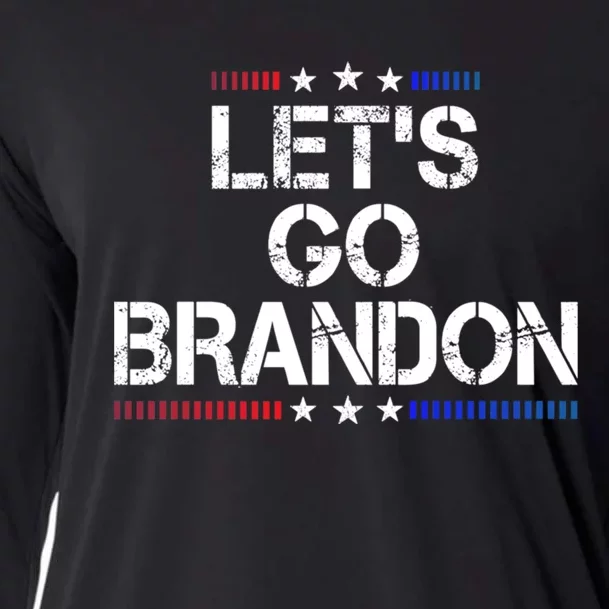 Lets Go Brandon Funny Trendy Sarcastic Lets Go Brandon Cooling Performance Long Sleeve Crew