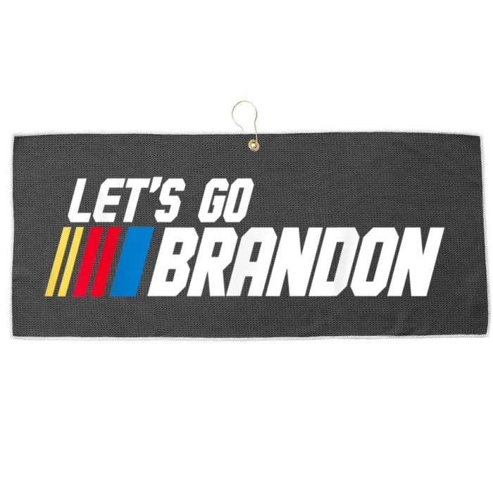 Lets Go Brandon Funny Trendy Sarcastic Lets Go Brandon Large Microfiber Waffle Golf Towel