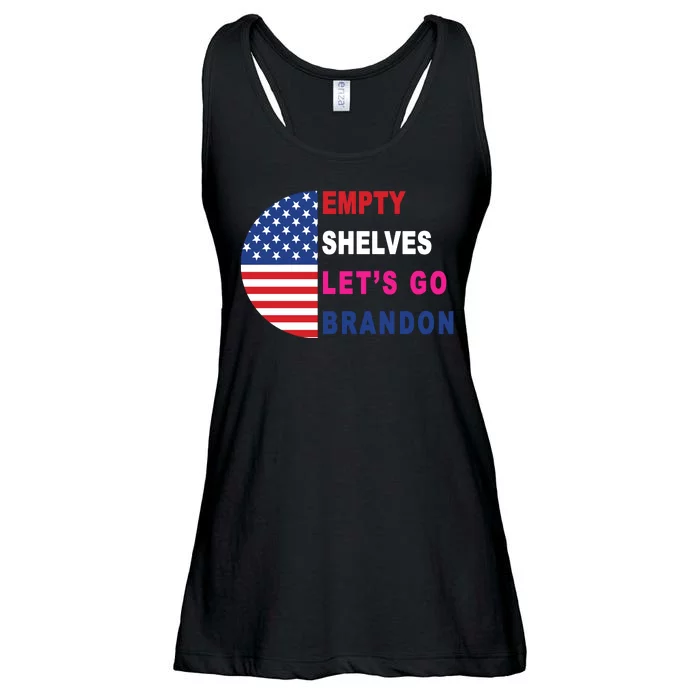 Lets Go Brandon Meme Empty Shelves Half Circle Flag Ladies Essential Flowy Tank