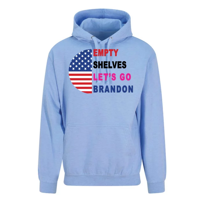 Lets Go Brandon Meme Empty Shelves Half Circle Flag Unisex Surf Hoodie