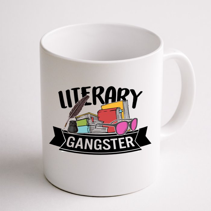 Literary Gangster Book Lover Bookish Bookworm Reader For Her Gift Front & Back Coffee Mug